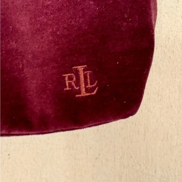 Lauren by Ralph Lauren Plum Velvet Purse Retro Y2K Everyday Glamor - Picture 2 of 9